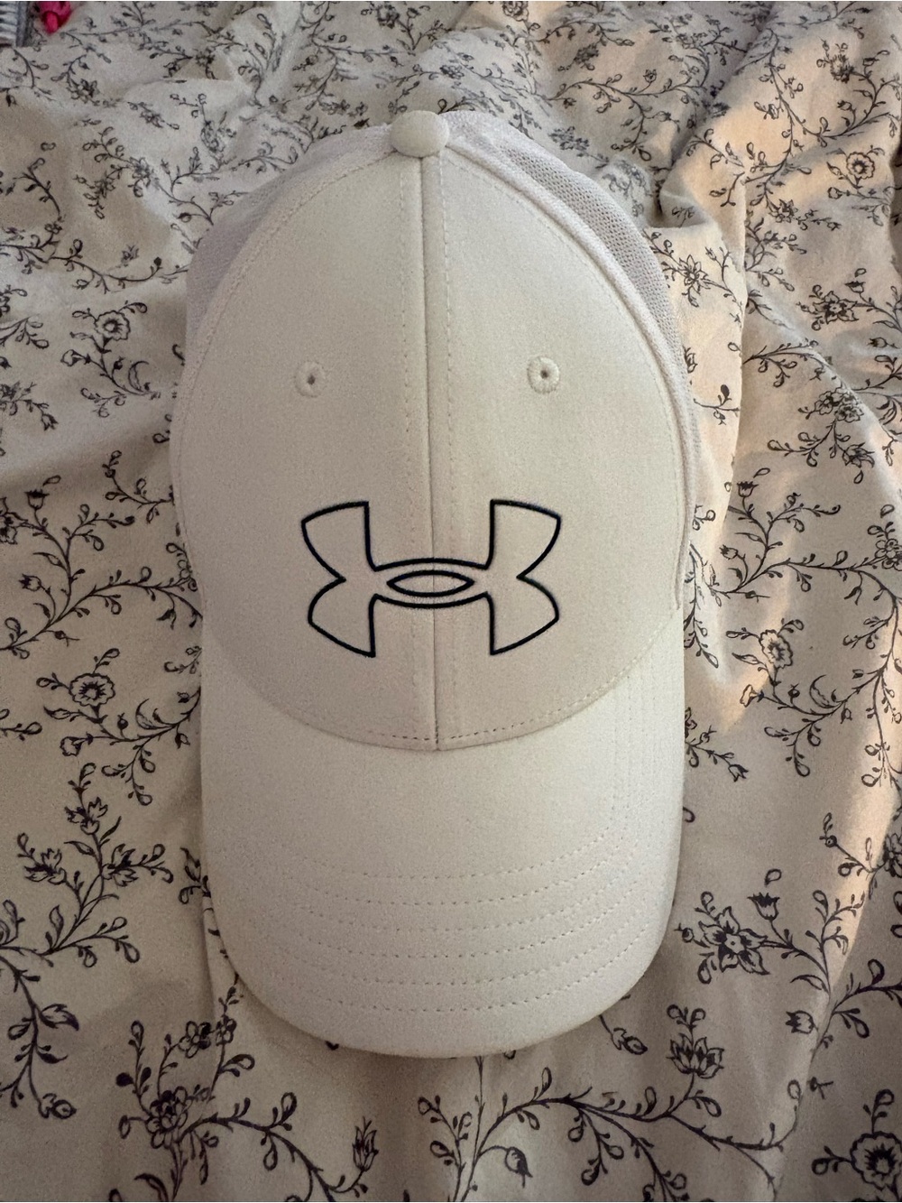 Under Armour White Cap with Black Logo